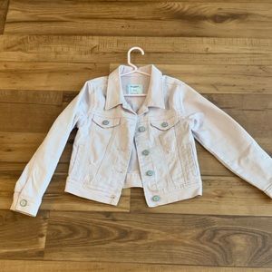 Old Navy Girls Baby Pink Denim Jacket - Size 6/7